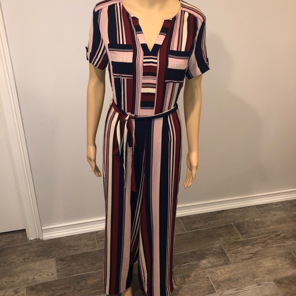 Monteau Pants & Jumpsuits Monteau Los Angeles One Piece Striped Jumpsuit Poshmark